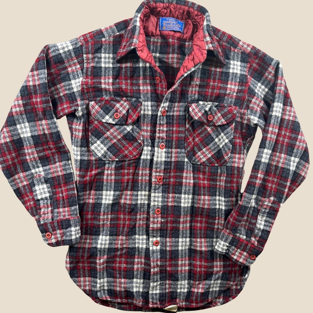 Vintage Pendleton Wool Shirt Men‎ S Red Plaid Country Traditionals Grandpacore